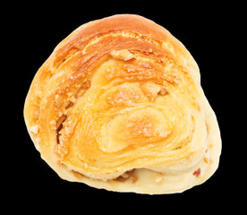 bun on a black background