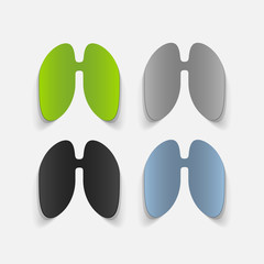 realistic design element: lung, medical