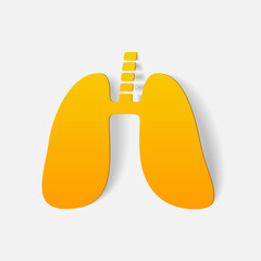 realistic design element: lung, medical