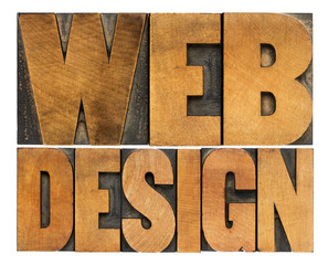 web design in letterpress typography