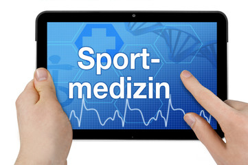 Tablet mit Interface und Sportmedizin