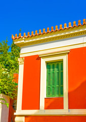 Naklejka premium beautiful old house in the old part of Athens town in Greece