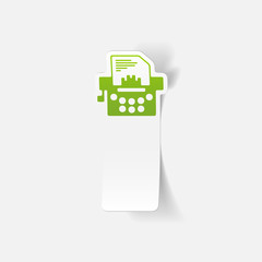 realistic design element: typewriter