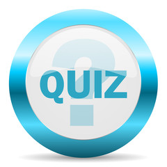 quiz blue glossy icon