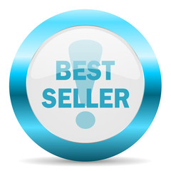 best seller blue glossy icon