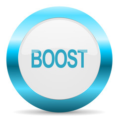 boost blue glossy icon