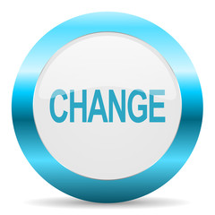change blue glossy icon