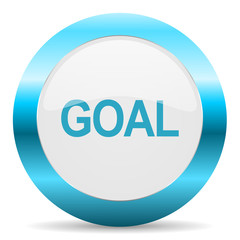 goal blue glossy icon