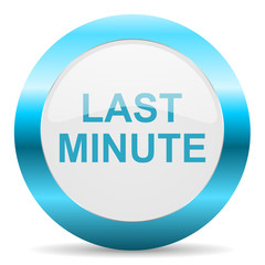 last minute blue glossy icon