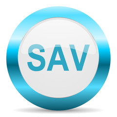 sav blue glossy icon