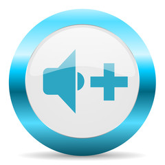speaker volume blue glossy icon
