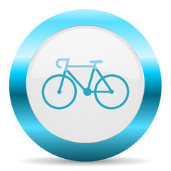 bicycle blue glossy icon