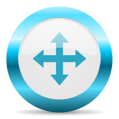 arrow blue glossy icon