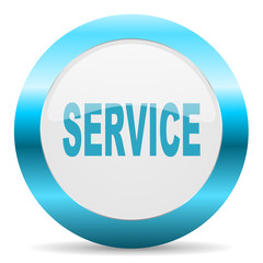 service blue glossy icon