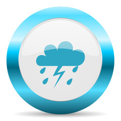 storm blue glossy icon
