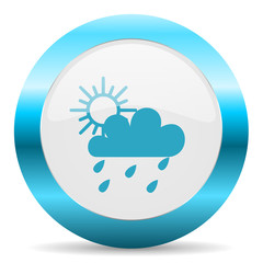 rain blue glossy icon