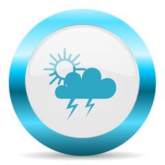 storm blue glossy icon
