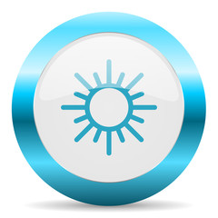 sun blue glossy icon