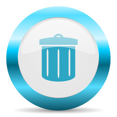 recycle blue glossy icon