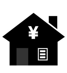 Obraz premium Symbole du Yen sur une maison