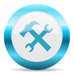 tool blue glossy icon