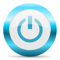 power blue glossy icon