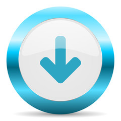 download blue glossy icon