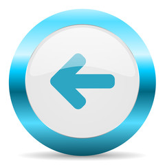 left blue glossy icon