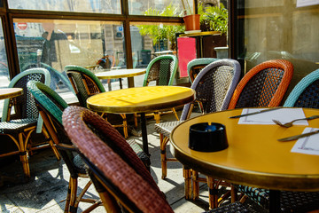 Table setting on the table