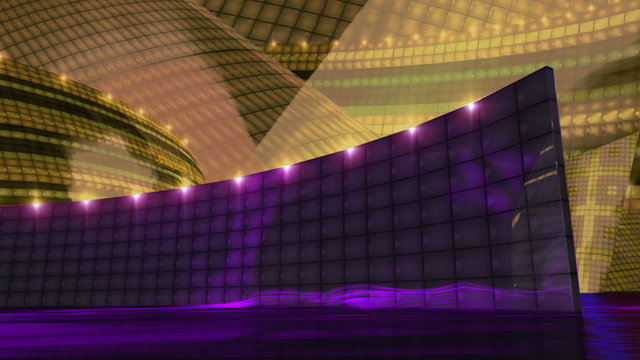 Disco virtual set stage