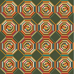 Hexagon colorful seamless pattern