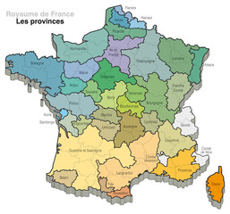 France - Subdivisions du territoire - Provinces