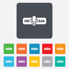 On air sign icon. Live stream symbol.