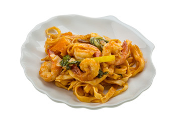 Fried noodles with shrimps