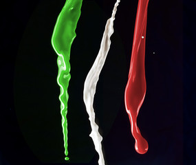 Italy drops of colored paint