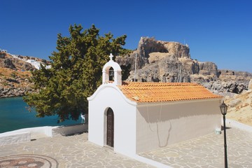 Greek church in Lindos, Greece