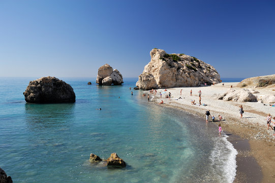 Chypre, plage du rocher d'Aphrodite : Petra tou Romiou