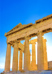 Fototapeta premium the famous Parthenon temple in Acropolis in Athens Greece