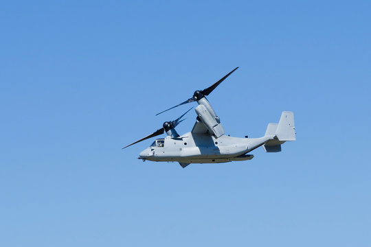 V-22 Osprey aircraft in flight