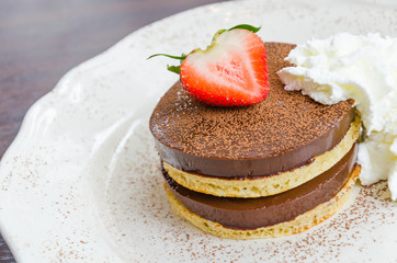 Chocolate pudding pancake