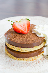 Chocolate pudding pancake