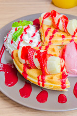 Strawberry banana pancake