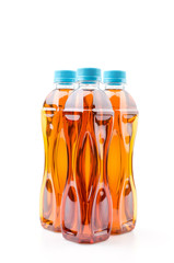 Tea bottle isolated white background