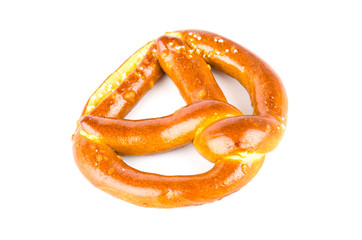 Pretzel isolated white background