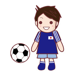 ワールドカップ応援｜サッカーボールと男の子