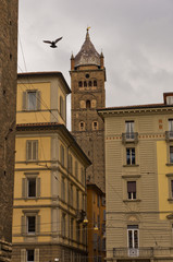 Fototapeta na wymiar Typical architeture in downtown of Bologna