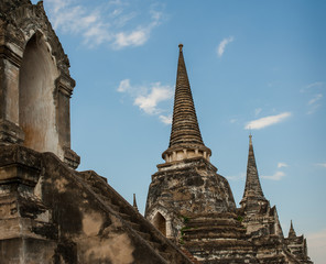 Chedies at Wat Phrasisanpeth, Ayuthaya, Thailand