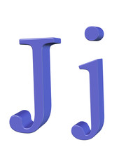 mavi renkli J harfi