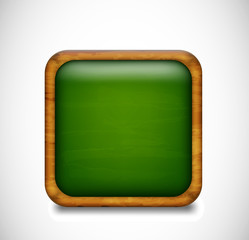 Green app icon. Vector