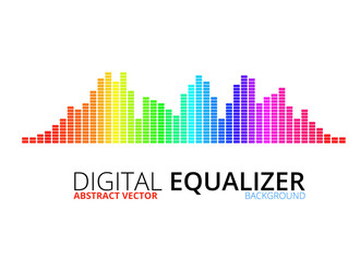 Fototapeta premium Equalizer on abstract technology background